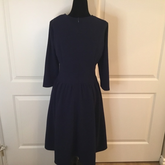 Women's Vintage Style Pleated Flared Swing A-Line Midi Dress - Picture 3 of 6